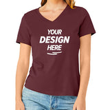 Bella + Canvas Women's Relaxed Fit V-Neck T-Shirt