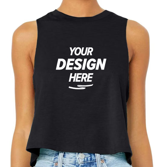 Bella + Canvas Women's Racerback Cropped Tank Top
