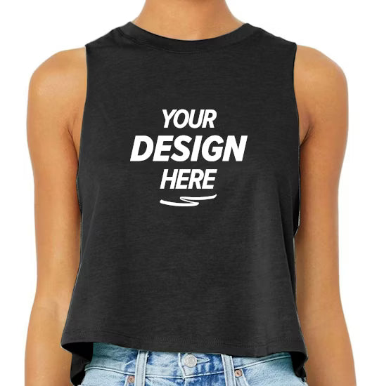 Bella + Canvas Women's Racerback Cropped Tank Top