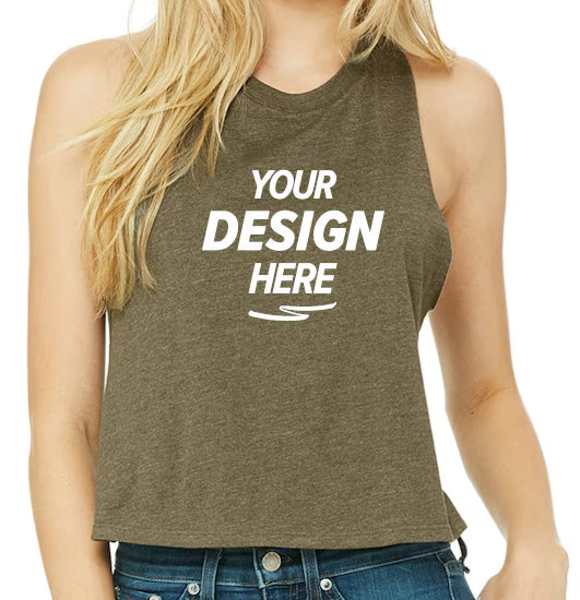 Bella + Canvas Women's Racerback Cropped Tank Top
