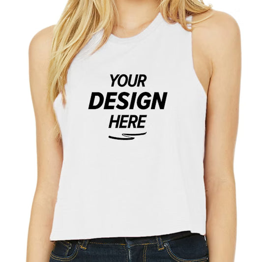 Bella + Canvas Women's Racerback Cropped Tank Top