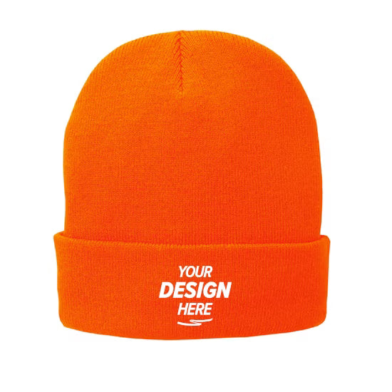 Port & Co Fleece-Lined Knit Beanie