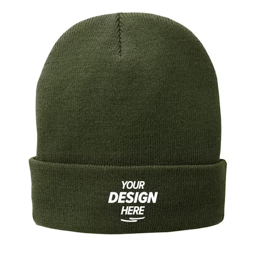 Port & Co Fleece-Lined Knit Beanie