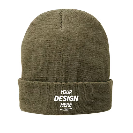 Port & Co Fleece-Lined Knit Beanie