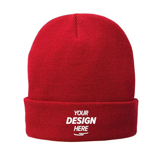 Port & Co Fleece-Lined Knit Beanie
