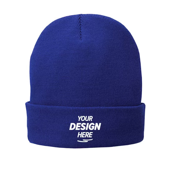 Port & Co Fleece-Lined Knit Beanie