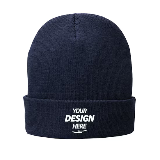 Port & Co Fleece-Lined Knit Beanie
