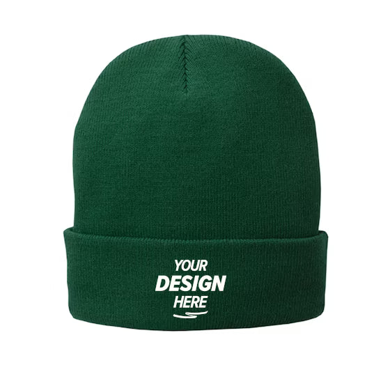 Port & Co Fleece-Lined Knit Beanie