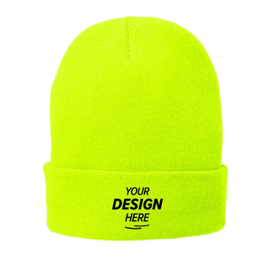 Port & Co Fleece-Lined Knit Beanie