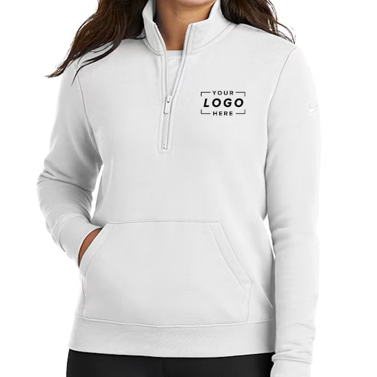 Nike Women's Club Fleece Sleeve Swoosh Half-Zip